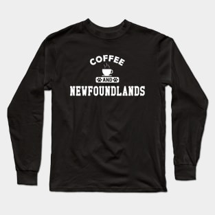 Newfoundland Dog - Coffee and newfoundlands Long Sleeve T-Shirt